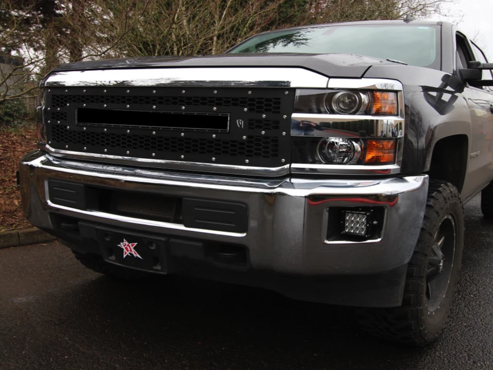 Kit de luces antiniebla rígidas con luces LED DOT SAE serie D PRO para Chevy Silverado 15-19 Foto 4 de 4