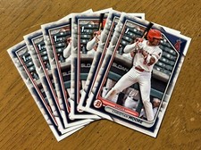 Lot (6) of Christian Moore 2024 1st Bowman Draft #BD13 Angels
