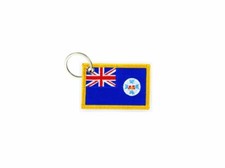 Keychain keyring embroidered patch double sided flag queensland australia