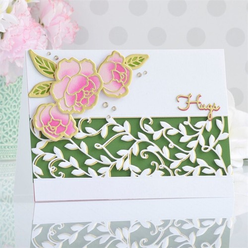 Frase de flores de Navidad placa de lámina caliente troqueles de corte hágalo usted mismo papel en relieve manualidades - Imagen 28 de 84