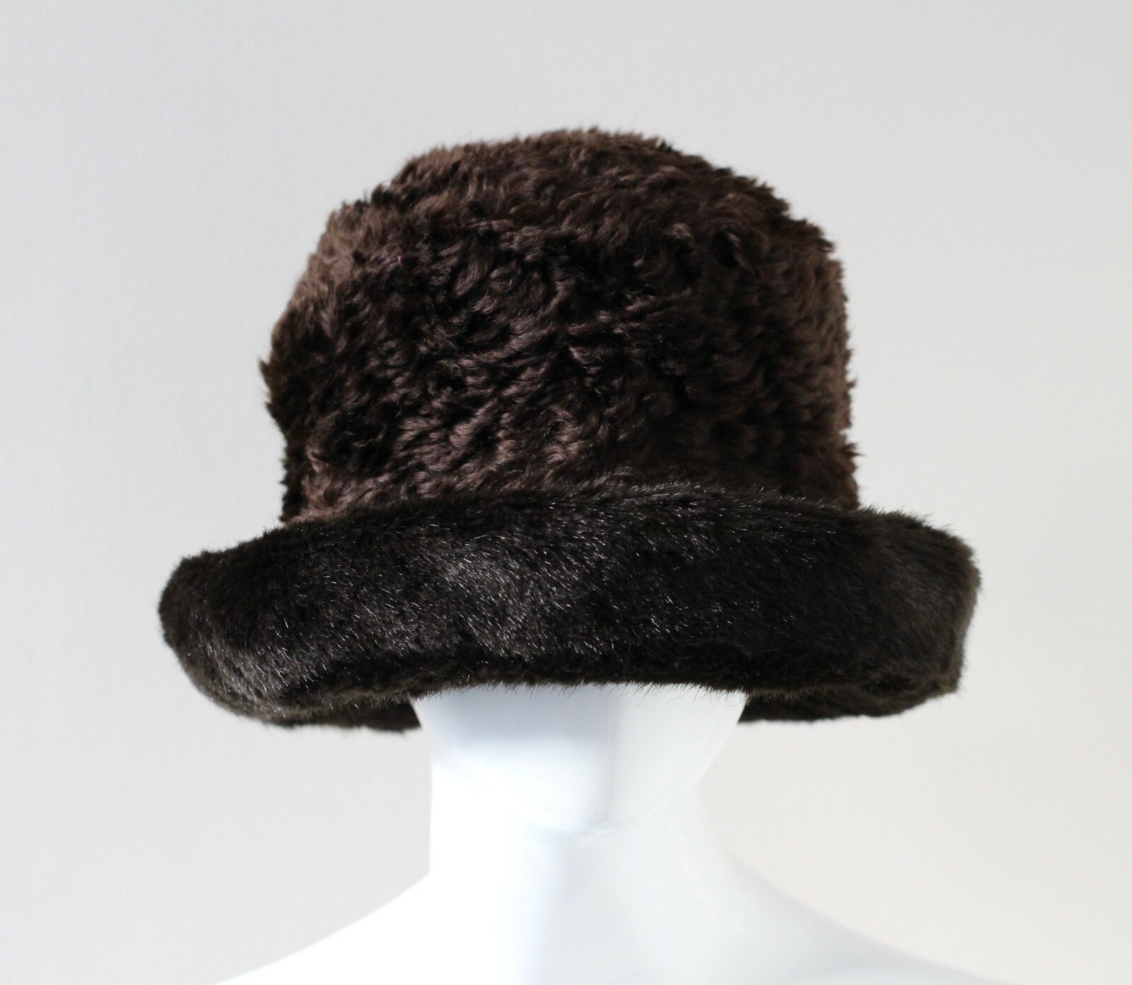 PHILIP TREACY brown faux fur sheepskin mink winter bucket hat unisex 59 image 6