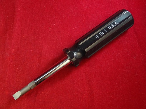 WILDE TOOL SW6 MADE IN USA 6 in 1 Screwdriver Phillips Flat Slotted Multi Bit - Picture 11 of 11