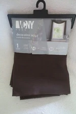 VCNY Home Decorative Scarf Infinity Sheer Scarf Chocolate 54in x 216 in New 