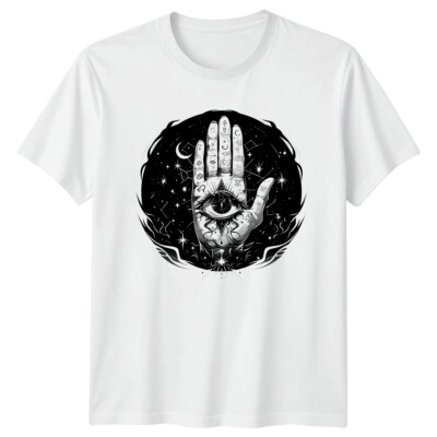 Hamsa Hand All Seeing Eye Celestial Magic Grafik T-Shirt