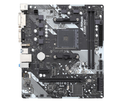 ASRock A320M-HDV Motherboard AMD A320 AM4 DDR4 mATX D-Sub M.2  Ryzen USB 3.1