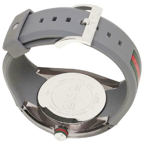 New Gucci Sync XXL YA137109 Gray Rubber Band Gray Dial Unisex Watch