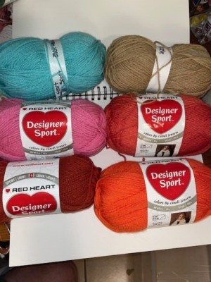 Red Heart Yarn DESIGNER SPORT (discontinued) - 3oz / 85g colors by
