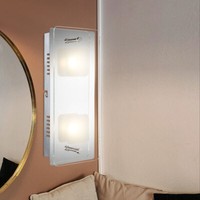 Wohnzimmerlampe Wandleuchte Wandlampe Led Schlafzimmerlampe 3000K Glas Silber