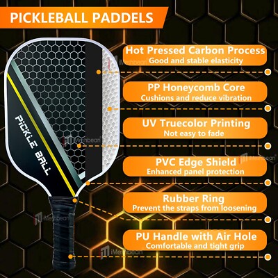Pickleball Paddles Fiberglass Surface 14mm Outdoor Sport Pickleball Racket 