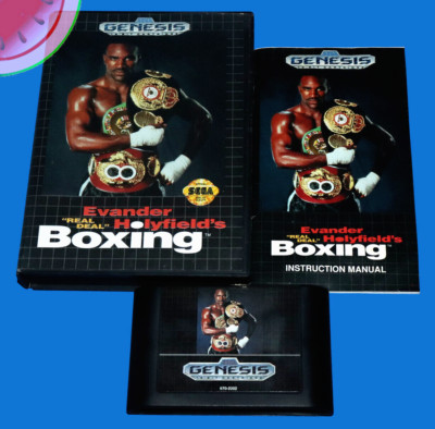 TESTED Sega GENESIS Game EVANDER HOLYFIELD'S Real Deal BOXING Complete CIB 