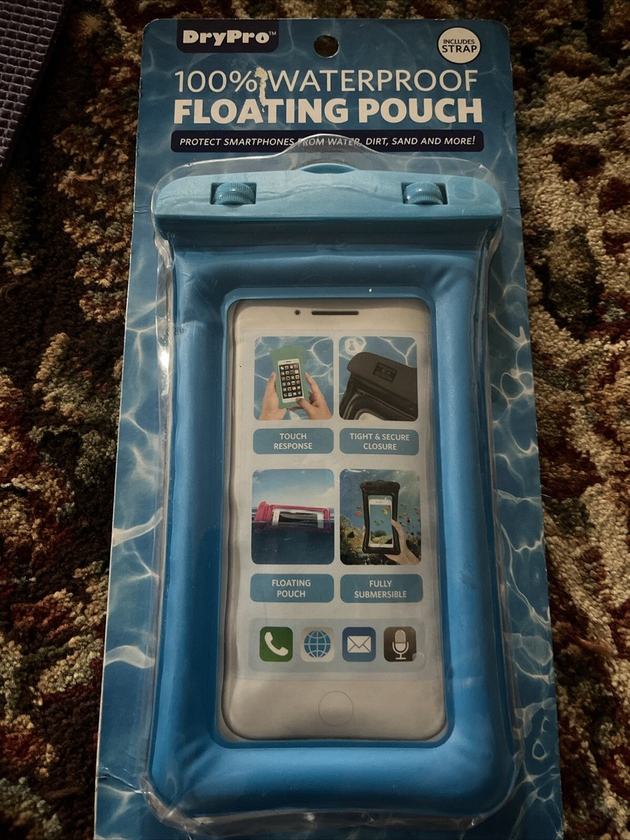 FREE SHIPPING NEW DryPro 100% Waterproof Floating Smartphone Pouch w/Strap