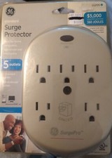5 Outlet GE Standard Surge Protector White