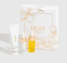 ogee Radiance Trio mini travel jojoba oil, exfoliating cleanser, seed of youth