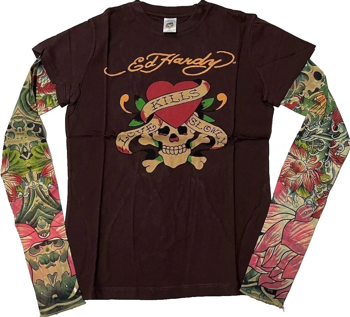 Camisas para Mujeres Ed Hardy Sólido