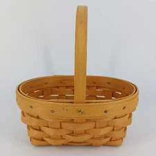 Longaberger Basket Signed MMB 1999 American Cancer Society Stamp 6" Dresden