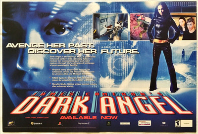 Print Ad James Cameron's Dark Angel PS2 Xbox Original Promo Jessica Alba 2002