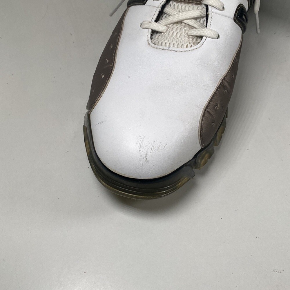 Adidas Adiprene Powerband Chassis White leather plus gray/black Golf Shoe Sz.10