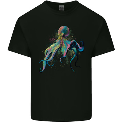 Bunt Octopus Ocean Leben Scuba Tauchen Herren Baumwolle T-Shirt