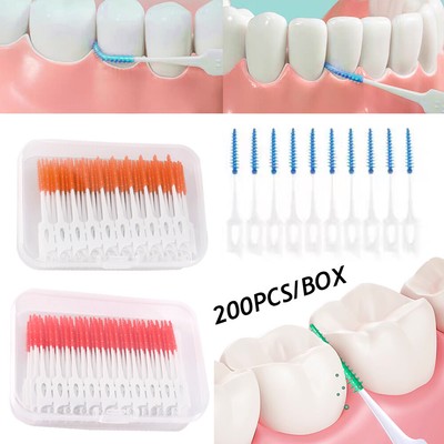 Gum Komfort Picks Advanced Mint Fil Dentaire Cure-Dents 200 Bilder/Packung Us 