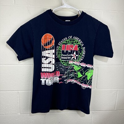 Vintage USA Basketball Dream Team World Tour AOP Graphic T Shirt