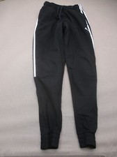 ADIDAS Size S Womens BLK Elastic Waist Drawstring Gym Jogger Track Pants 976