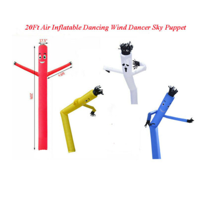 Intbuying 20Ft Air Inflatable Dancing Wind Dancer Sky Puppet No Blower