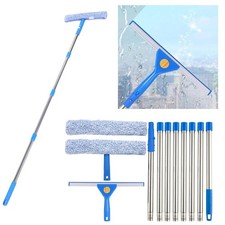 9.8FT Water Fed Telescopic Window Cleaning Pole Conservatory Roof Cleaner Brush