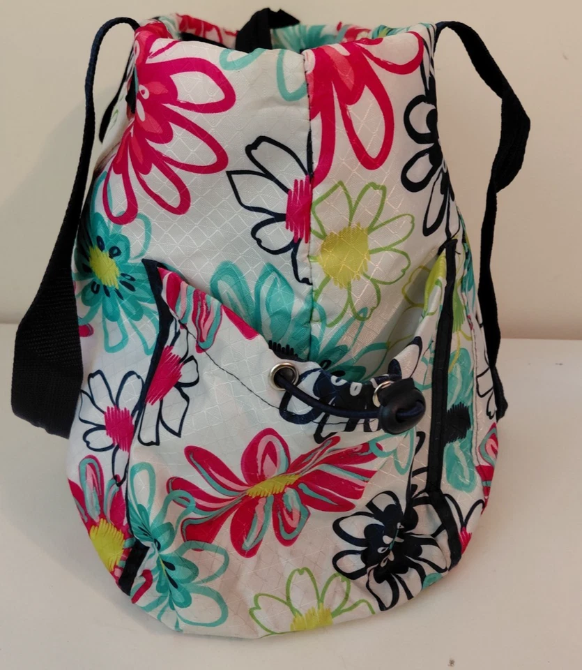 Thirty One Large Zip Top Bag or Diaper Bag, Blooming Bouquet Floral 12x15x8 - Image 2 of 4