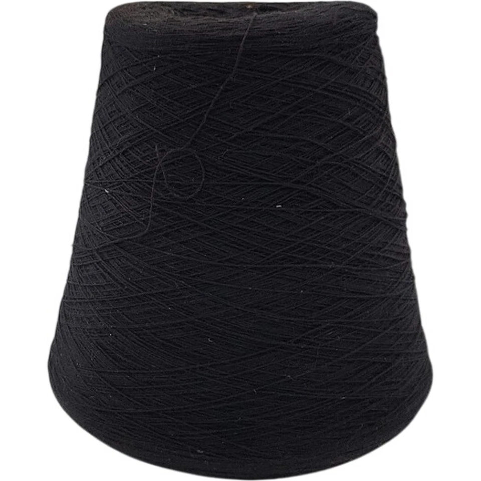 Vintage Spectrum Dyed Yarns Black Cotton Cone 16/2 Karded Cot Weaving Yarn - Image 4 of 4