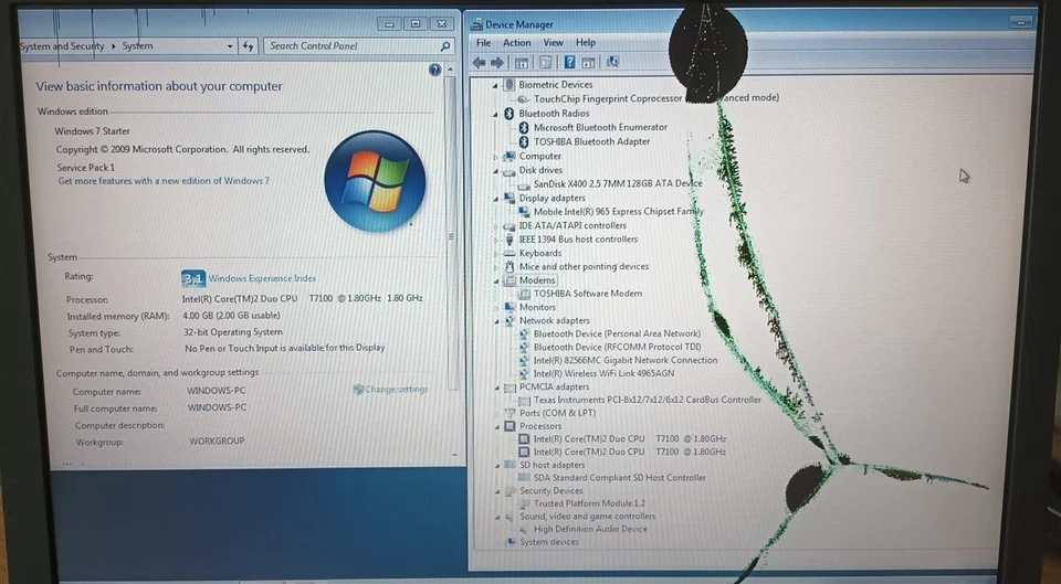 Portátil Notebook Toshiba Tecra M9 PTM90E 14.1" 4GB 128GB SSD Windows 7 Bluetooth Foto 2 de 4