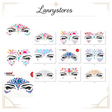 Glitter Face Gems Stickers for Festivals  Rave Parties - 9 PCS Body Makeup