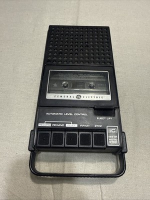 Vintage General Electric Portable Cassette Tape Recorder/Player Model # 3-5001A