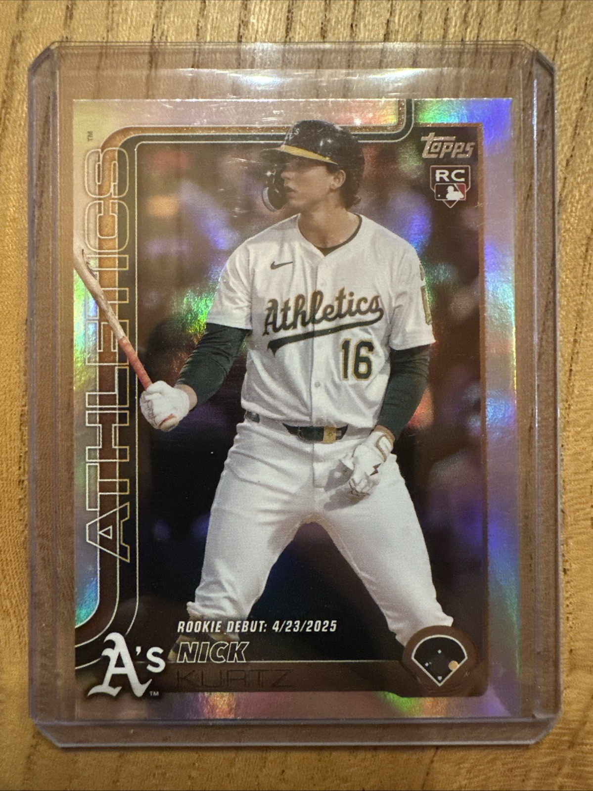 2025 Topps Update Series - Rookie Debut Nick Kurtz #US197 Rainbow Foil (RC)