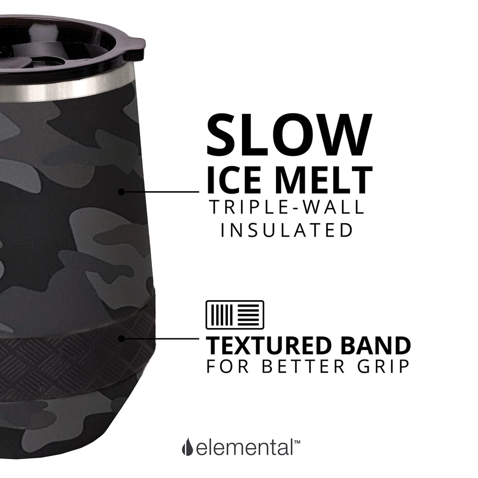 Vaso de vino empotrado - Taza de café de acero inoxidable con aislamiento de triple pared para Ho... Foto 3 de 4