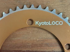 NOS Sugino Kyotoloco Zen Messenger Chainring 46t 130bcd 1/8" Gold Track Japan