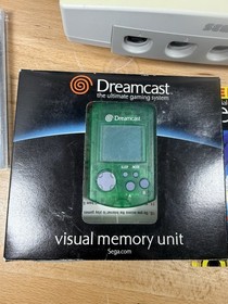 SEGA Dreamcast HKT-3020 Console In Original Box Green Controller & VMU In box!