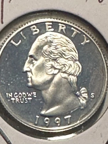 1997 S PROOF SILVER WASHINGTON QUARTER       N292