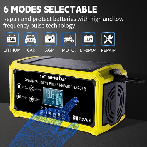 6-Amp Battery Charger 12V Automatic Smart Battery Trickle Charger, for Car Truck - Picture 10 of 18