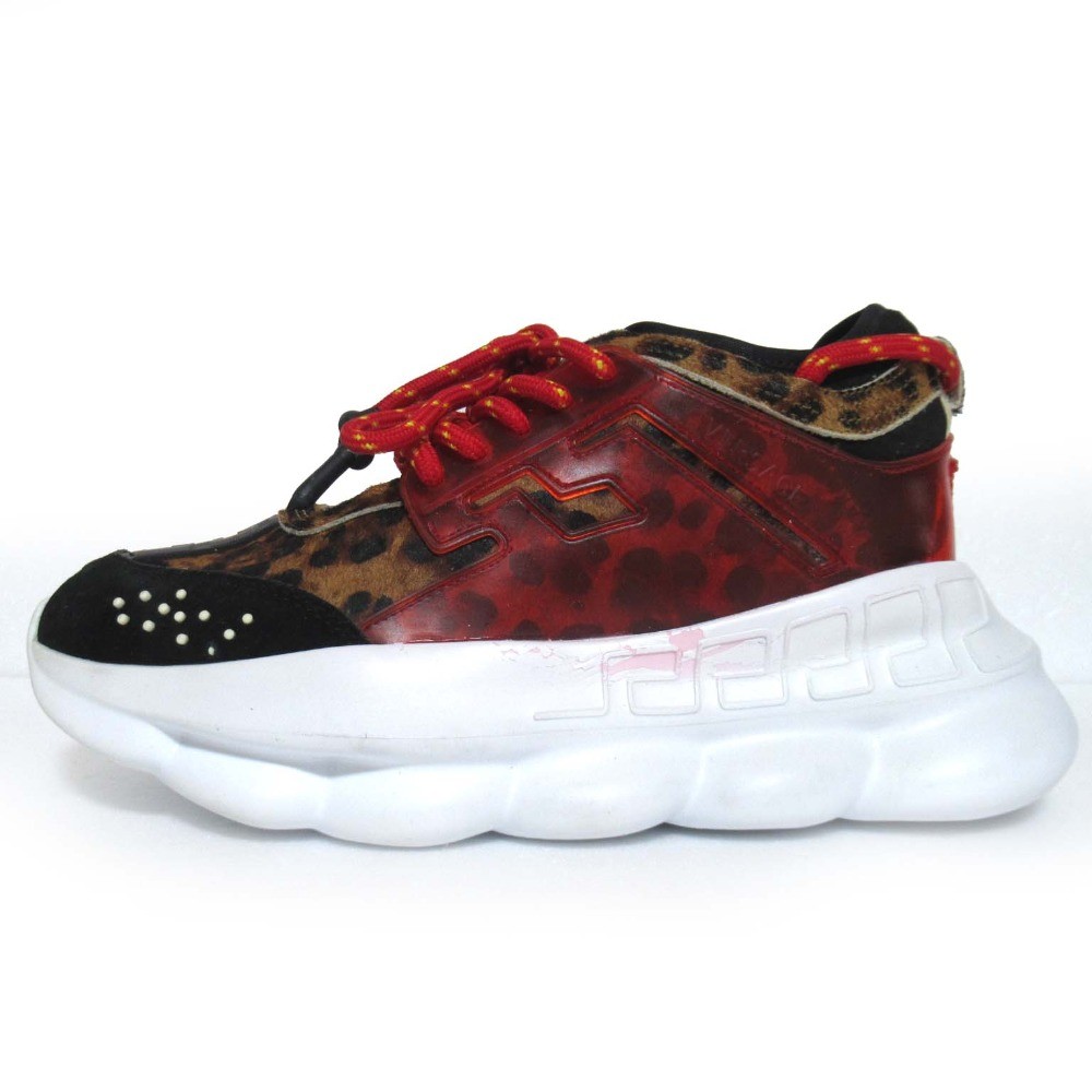 VERSACE Chain Reaction Leopard Pattern Sneaker EU… - image 2
