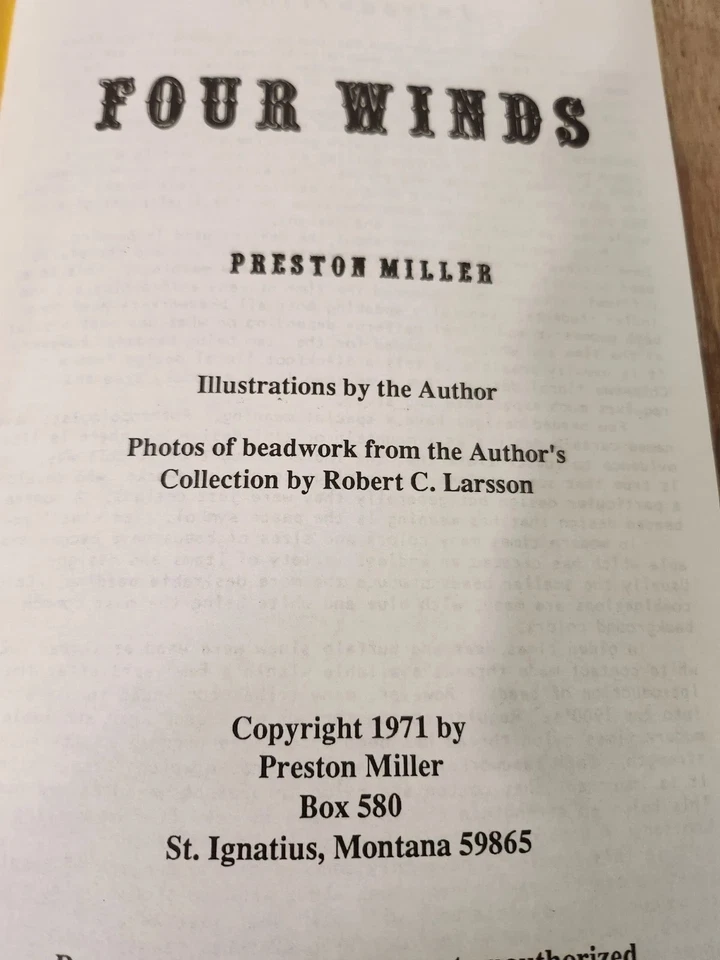 Four Winds Manual of Beading Techniques Preston Miller Flathead Indian Beadwork - Image 3 of 4