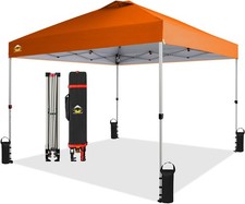 CROWN SHADES 10x10 Pop Up Canopy, Patented Center Lock One Push Tent Canopy, New