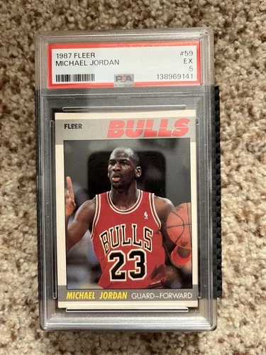 Fleer 1987-88 Michael Jordan #59 Chicago Bulls PSA 5 Graded Basketball Card
