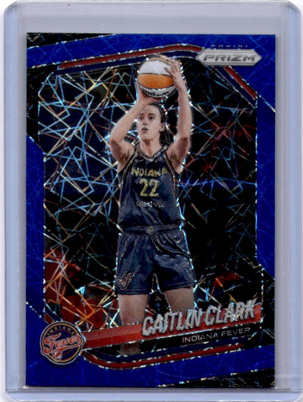 2025 Panini Prizm WNBA #22 Caitlin Clark Blue Velocity Prizms