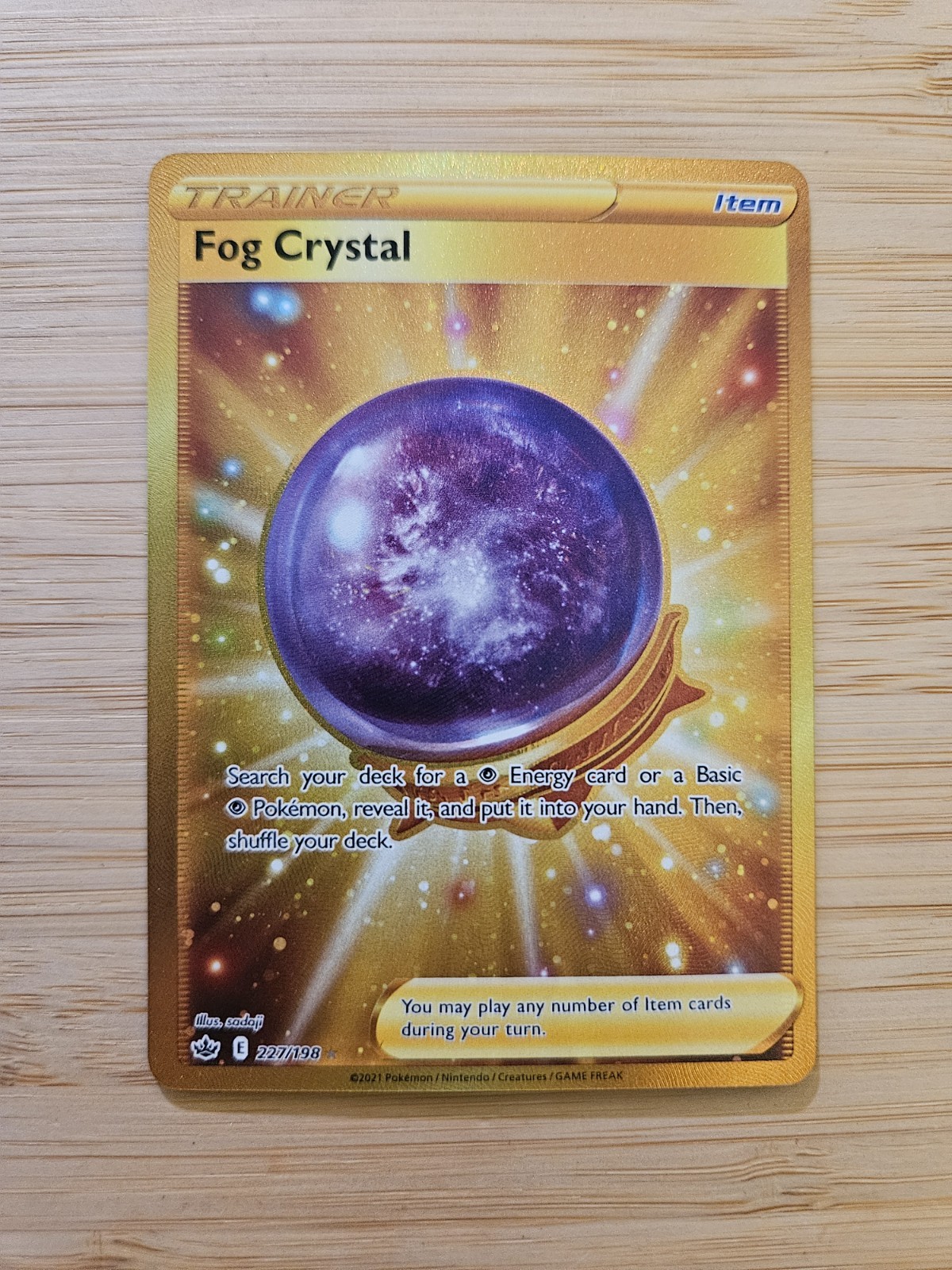 Fog Crystal 227/198 Chilling Reign NM Gold Secret Rare Pokemon Card