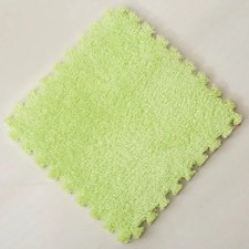 30×30CM Soft Plush Kids Play Mat – Interlocking Puzzle Rug Tiles, Warm Carpet fo