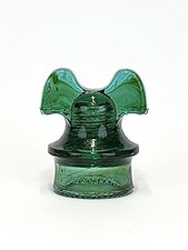 Swirled Mickey glass insulator CD 257 Hemingray /Dual Patent Dates SDP