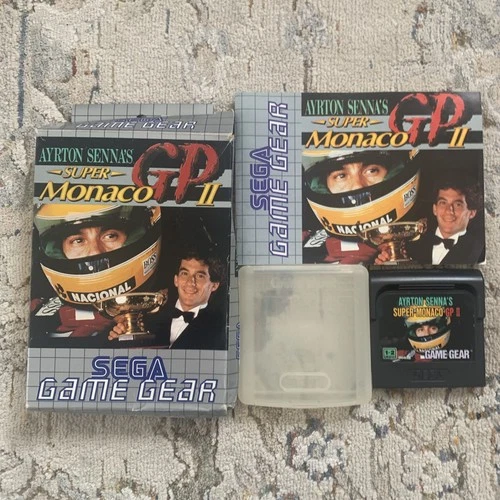 Ayrton Senna's Super Monaco GP II (Sega Game Gear, 1992) CIB Complete Box Manual