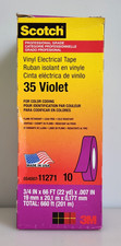 3M Scotch Vinyl Electrical Tape 35 Violet, 3/4 in x 66 ft x .007 in, 10 Rolls