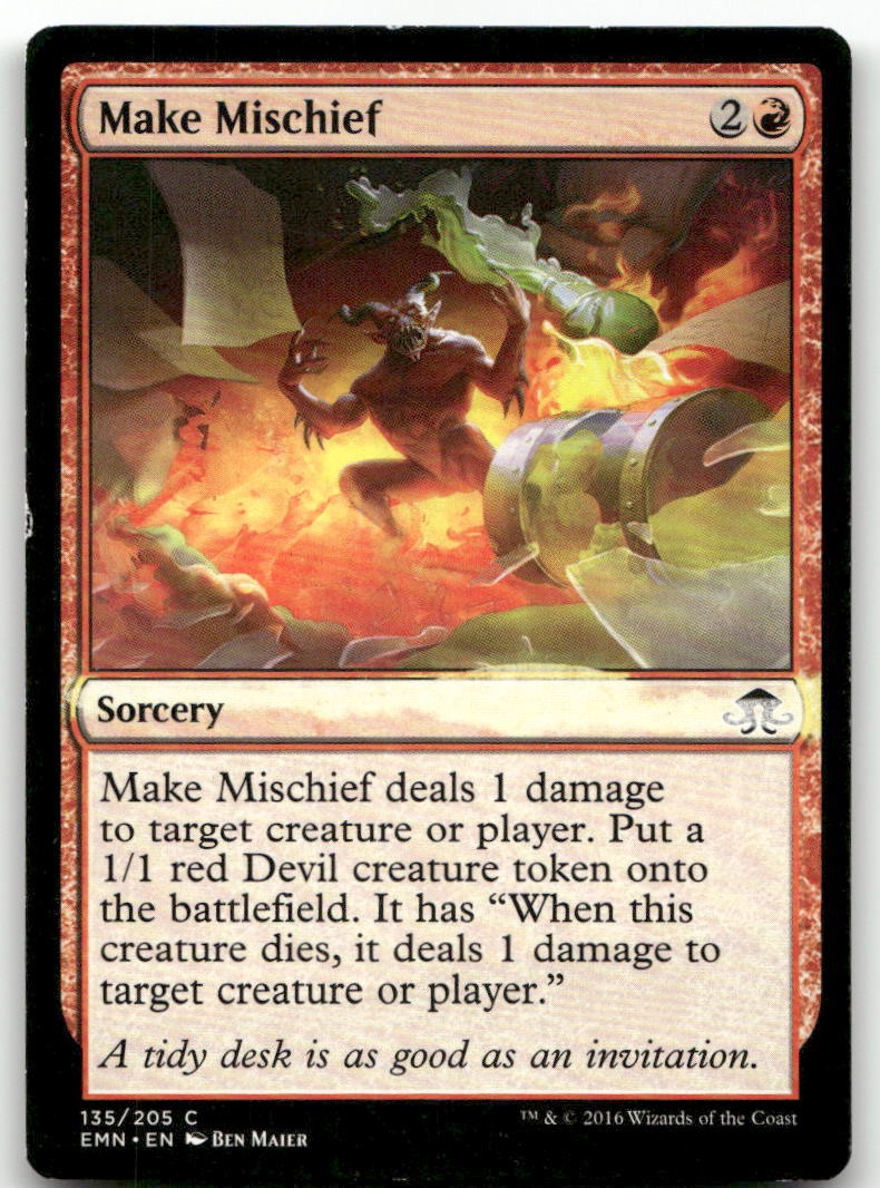 Make Mischief #135 (Damaged) Eldritch Moon EMN Magic MTG