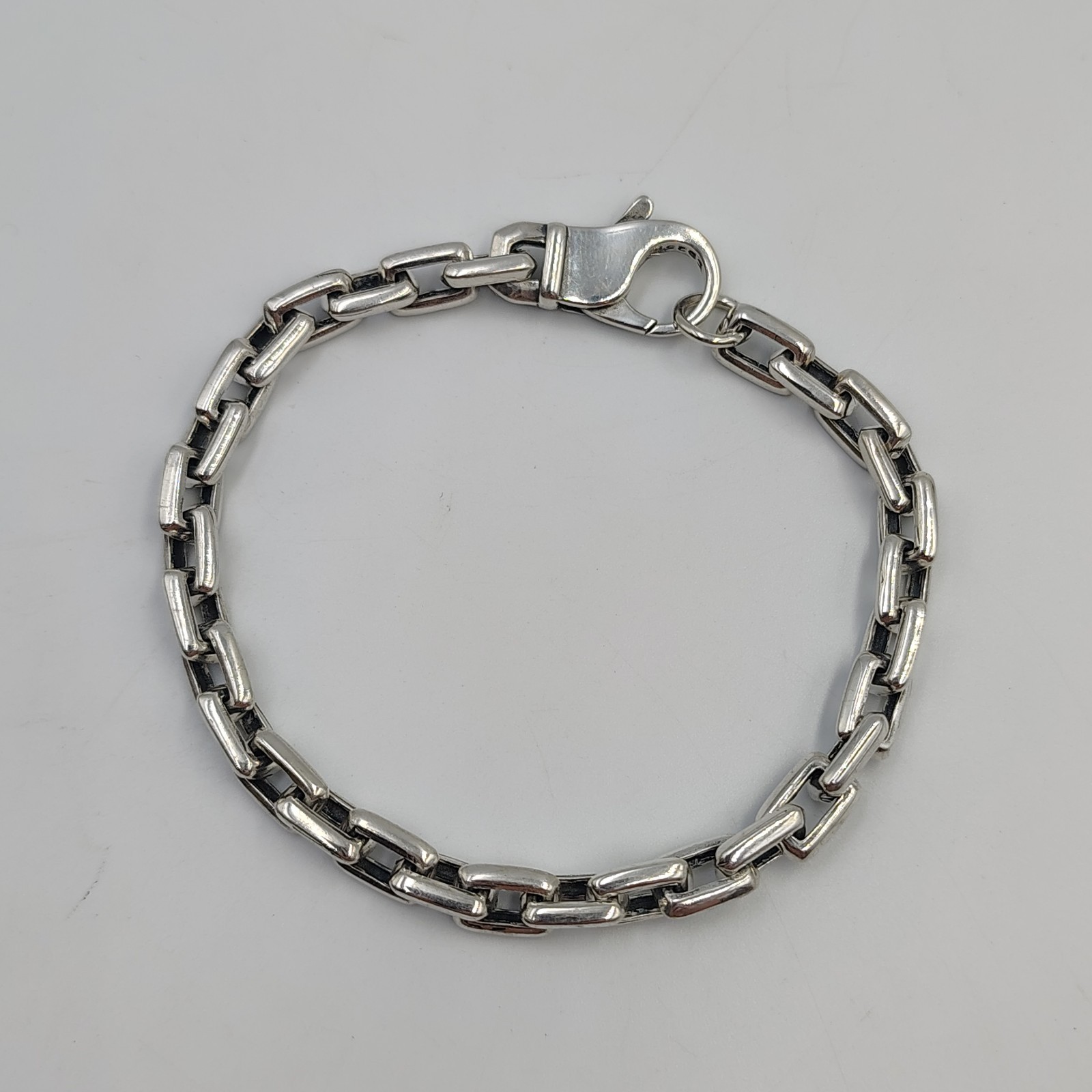 Sterling Silver 925 Streamline/Rectangular Chain … - image 2